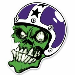 Lethal Threat Designs Lethal Threat Rude & Crude Zombie Helmet Mini Decal