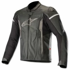 Alpinestars Men's Faster Airflow Black/Black Leather Jacket