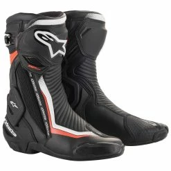 Alpinestars Men's SMX Plus V2 Black/White/Red Fluo Boots