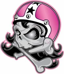 Lethal Threat Designs Lethal Threat Girl Skull Helmet Decal